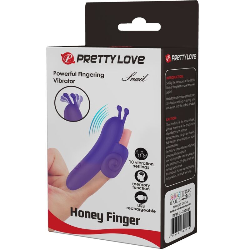 Pretty love - snail potente stimolatore delle dita viola-7