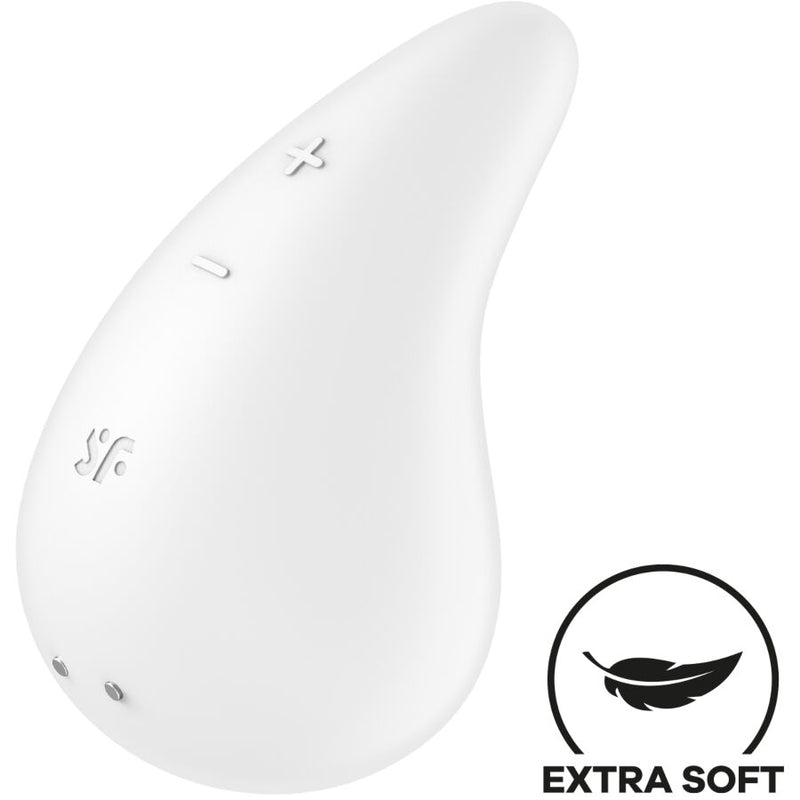 Satisfyer - vibratore goccia di rugiada lay-on bianco