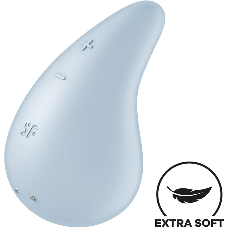 Satisfyer - vibratore goccia di rugiada lay-on blu