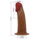 Pretty love - starks imbragatura slip dildo vibrazione multi-speed 17,5 cm marrone chiaro-5