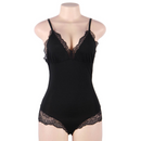 Subblime - orsacchiotto con dettagli in pizzo floreale nero l/xl-3