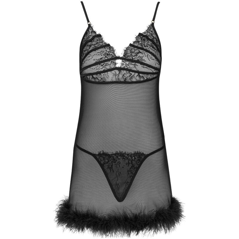 Livco corsetti fashion - set zerunam babydoll + perizoma nero-2