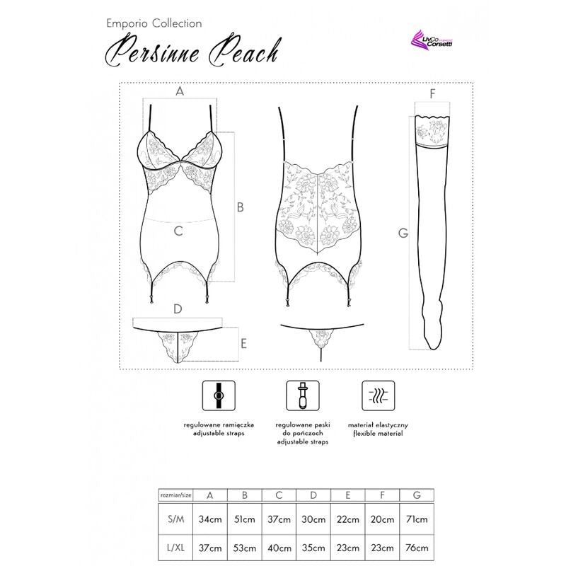 Livco corsetti fashion - set persinne pesca corsetto + slip + calze-4