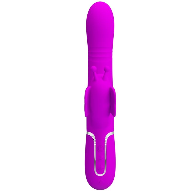 Pretty love - vibratore multifunzione rabbit 4 in 1 farfalla fucsia-1