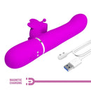 Pretty love - vibratore multifunzione rabbit 4 in 1 farfalla fucsia-8