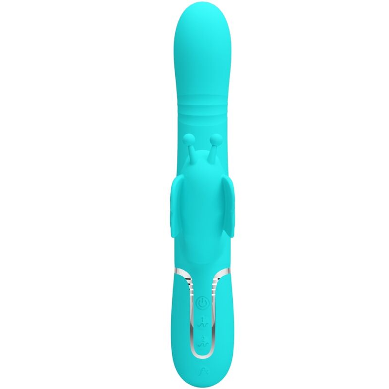 Pretty love - vibratore multifunzione rabbit 4 in 1 farfalla verde acqua-1