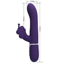 Pretty love - vibratore multifunzione rabbit 4 in 1 farfalla viola-6