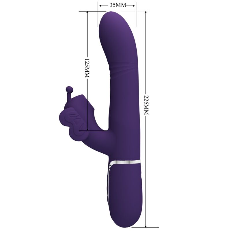 Pretty love - vibratore multifunzione rabbit 4 in 1 farfalla viola-6