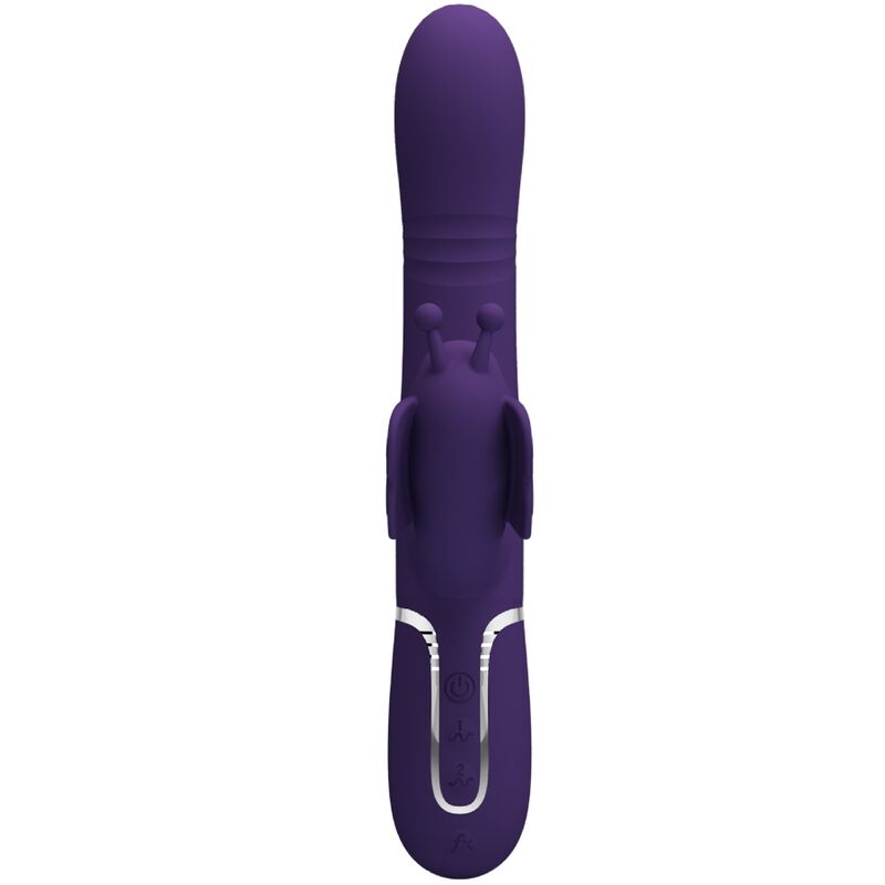 Pretty love - vibratore multifunzione rabbit 4 in 1 farfalla viola-1