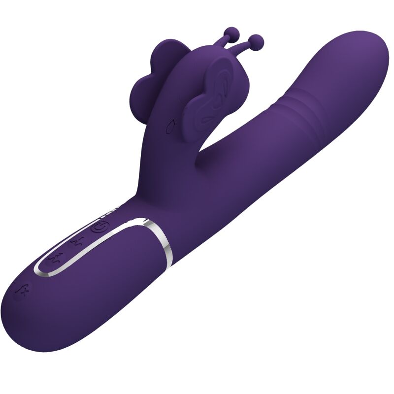 Pretty love - vibratore multifunzione rabbit 4 in 1 farfalla viola-2