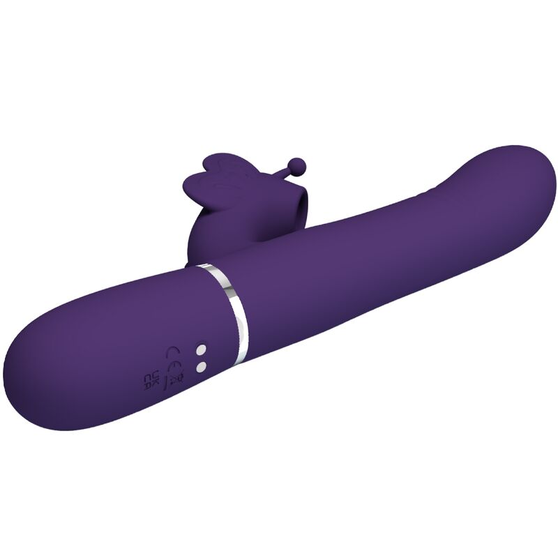 Pretty love - vibratore multifunzione rabbit 4 in 1 farfalla viola-3