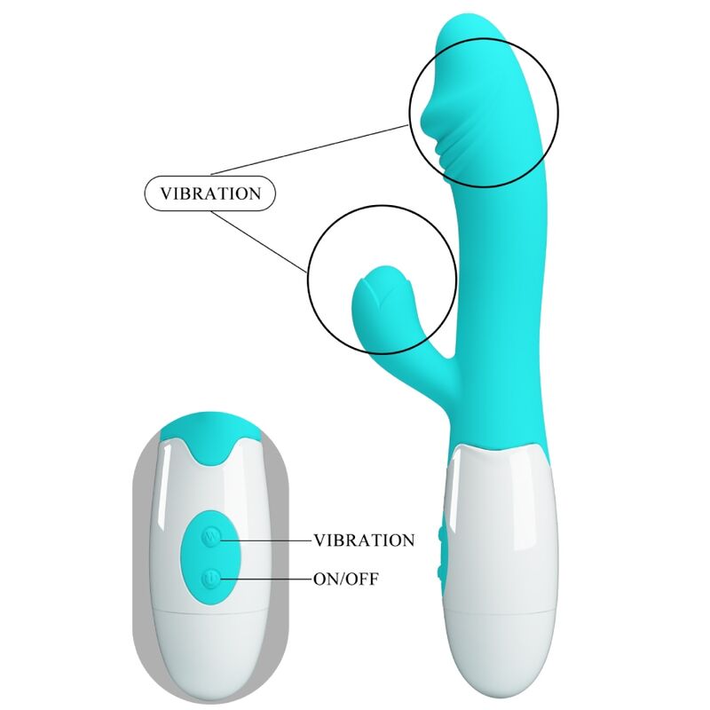 Pretty love - vibratore snappy g-spot verde acqua-6