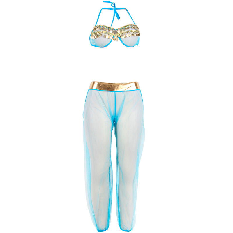 Subblime - set di lingerie blu stile india s/m-3