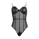Subblime - body con bretelle a catena nera s/m-4