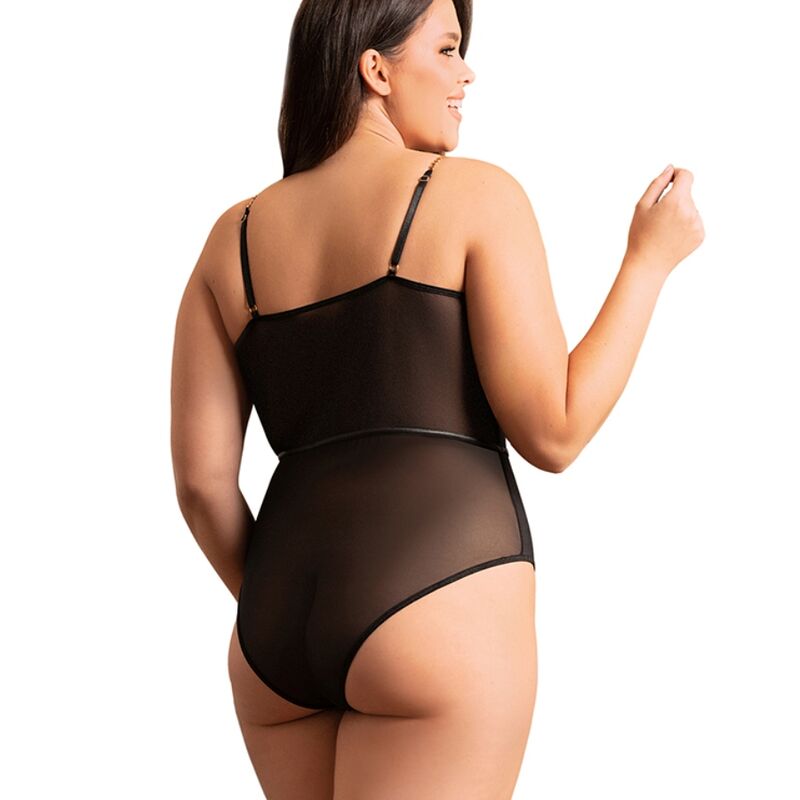 Subblime - body con bretelle a catena nera l/xl-3