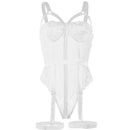 Subblime - orsacchiotto con reggera dettaglio petto bianco s/m-6