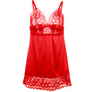 Subblime - babydoll in raso con pizzo rosso l/xl-3