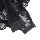 Subblime - orsacchiotto con giarrettiera con dettaglio in pizzo e strisce nero s/m-4