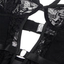 Subblime - orsacchiotto con giarrettiera con dettaglio in pizzo e strisce nero s/m-10