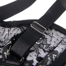 Subblime - orsacchiotto con giarrettiera con dettaglio in pizzo e strisce nero l/xl-8