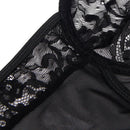 Subblime - orsacchiotto con giarrettiera con dettaglio in pizzo e strisce nero l/xl-7