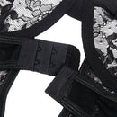 Subblime - orsacchiotto con giarrettiera con dettaglio in pizzo e strisce nero l/xl-11