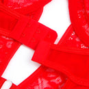 Subblime - orsacchiotto con giarrettiera con dettaglio in pizzo e strisce rosse l/xl-7