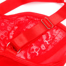 Subblime - orsacchiotto con giarrettiera con dettaglio in pizzo e strisce rosse l/xl-5