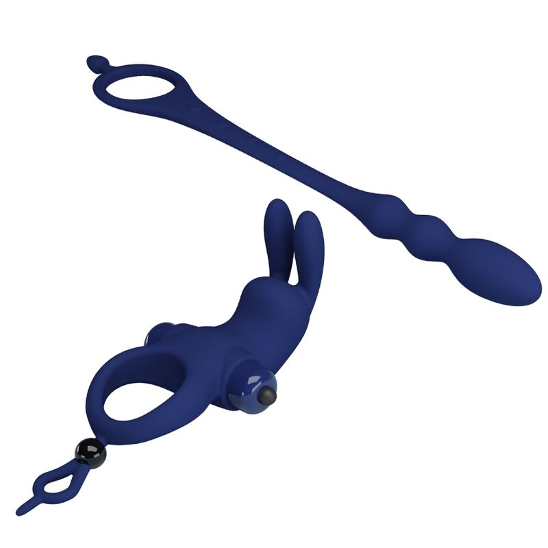 Pretty love - ayad anello vibratore rabbit con spina blu