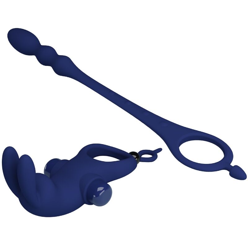 Pretty love - ayad anello vibratore rabbit con spina blu