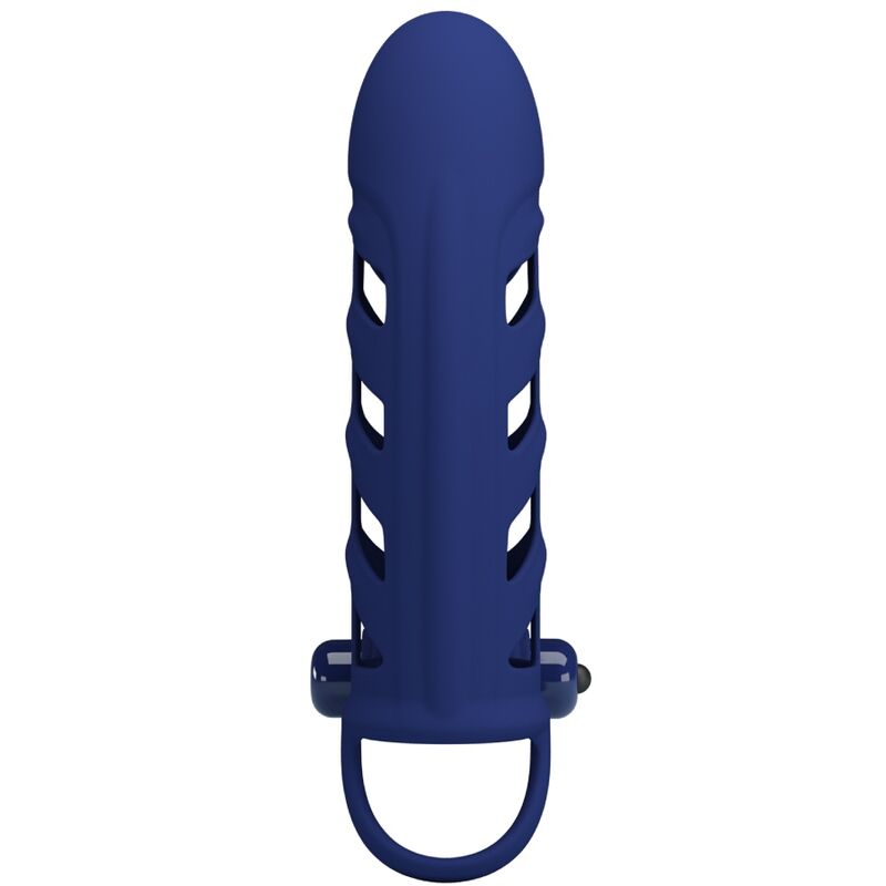 Pretty love - altaf anello vibratore con guaina in silicone blu