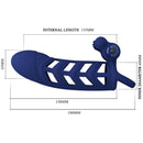 Pretty love - altaf anello vibratore con guaina in silicone blu