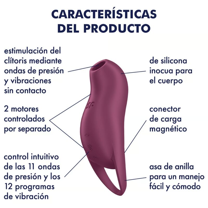 Satisfyer - pocket pro 1 stimolatore clitoride granato-3