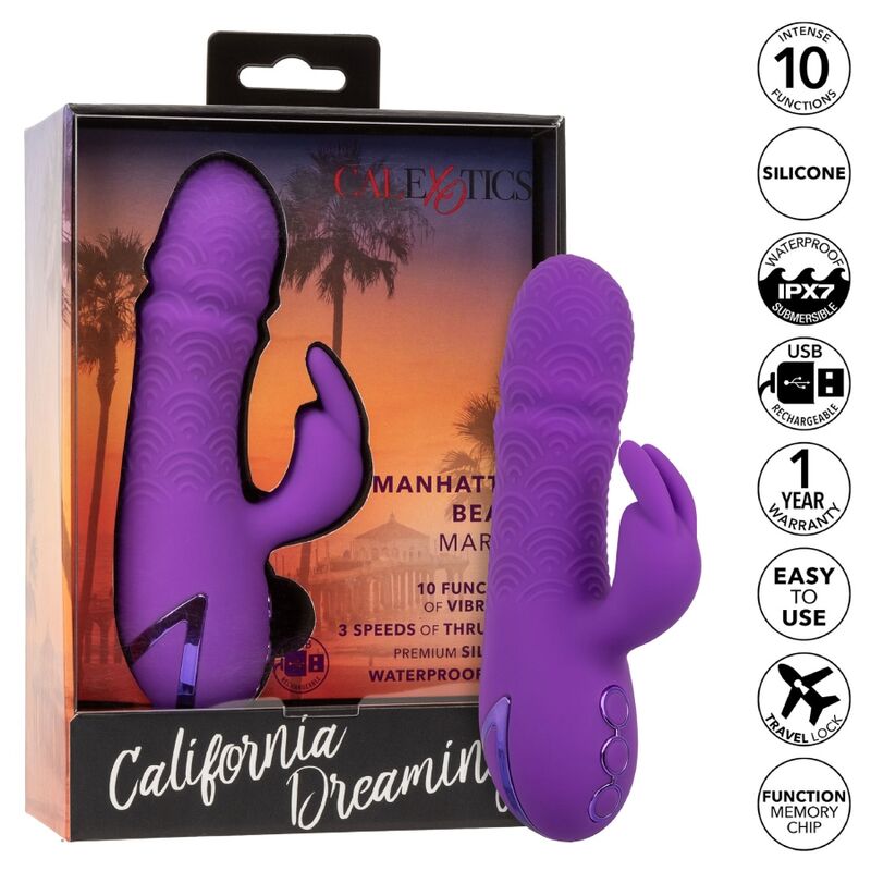 Calexotics - manhattan beach marvel vibratore rabbit viola di california dreaming-8