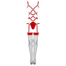 Livco corsetti fashion - thiara lc 20213 set body + calze rosso l/xl-5