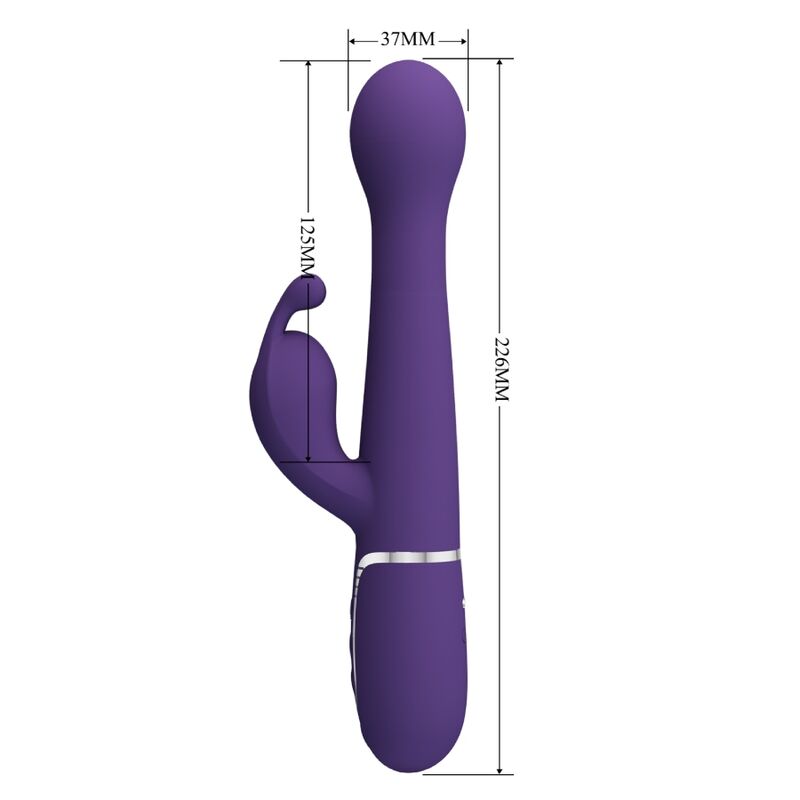 Pretty love - dejon vibratore rabbit 3 in 1 multifunzione viola-7