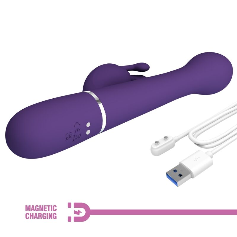 Pretty love - dejon vibratore rabbit 3 in 1 multifunzione viola-9