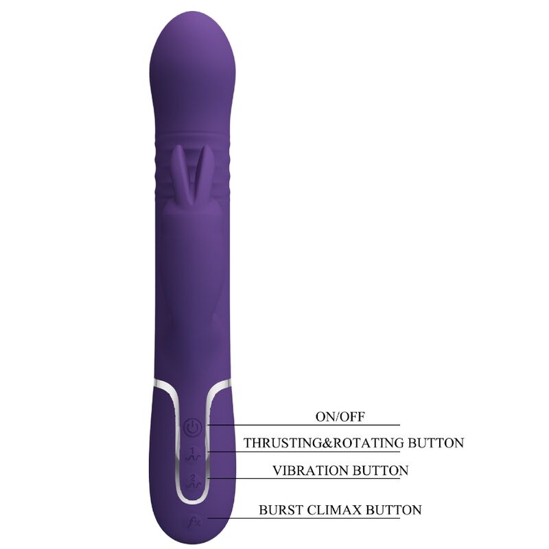 Pretty love - coale vibratore coniglio carbone 4 en 1 viola-7