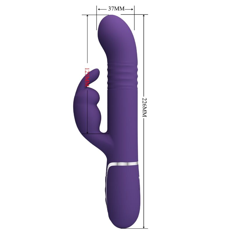 Pretty love - coale vibratore coniglio carbone 4 en 1 viola-6