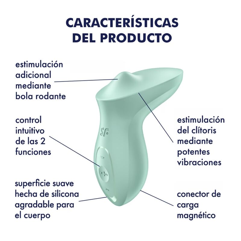 Satisfyer - exciterrr vibratore lay-on per clitoride menta