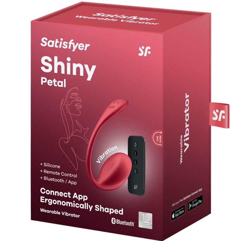 Satisfyer - shiny petal stimolatore con telecomando g-point rosso app gratuita