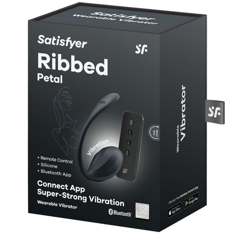 Satisfyer - ribbed petal stimolatore punto g telecomando nero app gratuita