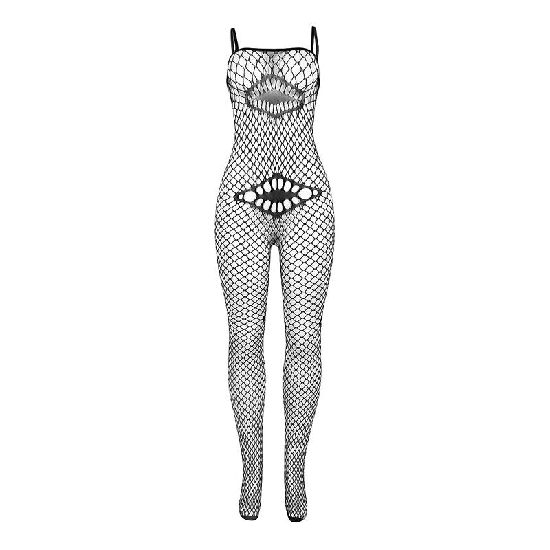 Subblime - 952112 bodystocking a rete con dettagli su petto e pancia nero taglia unica