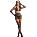 Subblime - 952174 bodystocking a rete con guanti e strass nero taglia unica
