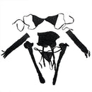 Subblime - 952174 bodystocking a rete con guanti e strass nero taglia unica