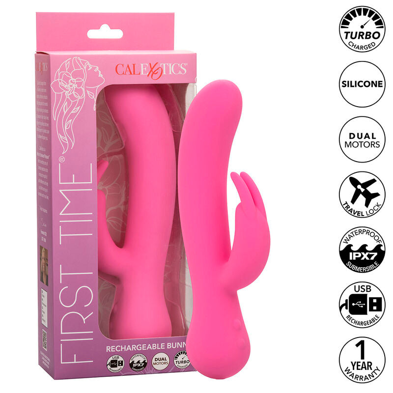 Calexotics - first time vibratore coniglio ricaricabile rosa