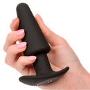 Calexotics - rock bottom tappo anale conico 10 vibrazioni silicone nero