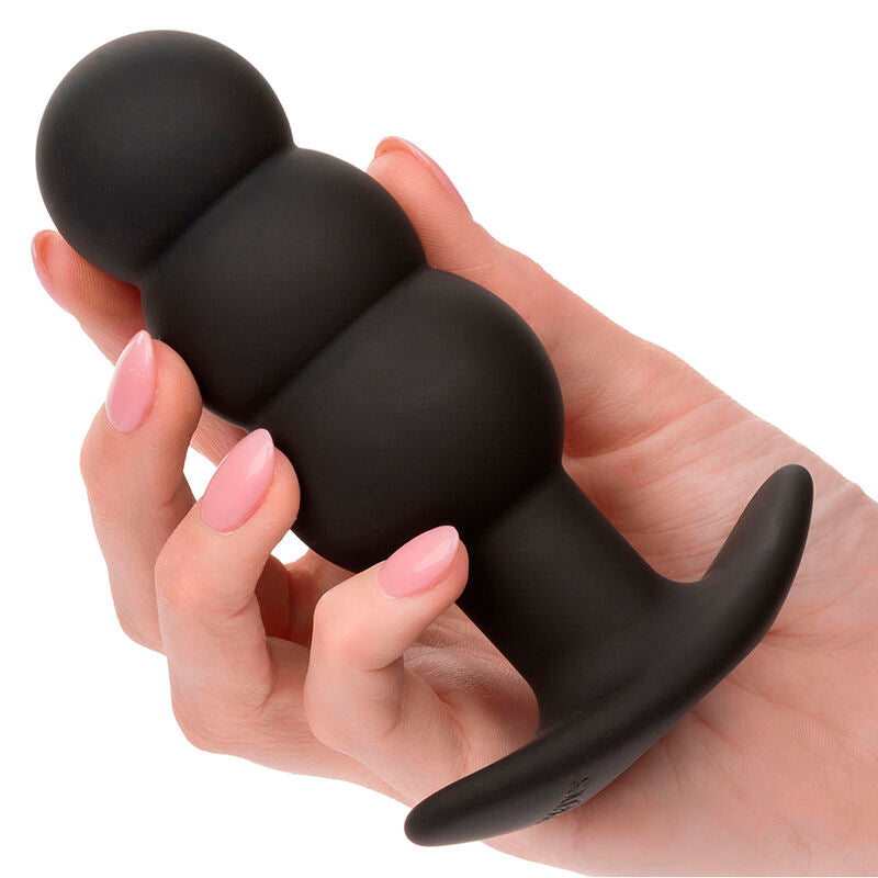 Calexotics - rock bottom perline tappo anale 10 vibrazioni silicone nero