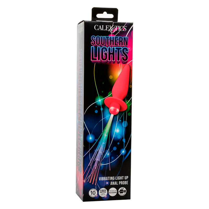 Calexotics - southern lights light up plug anale 10 vibrazioni silicone rosa