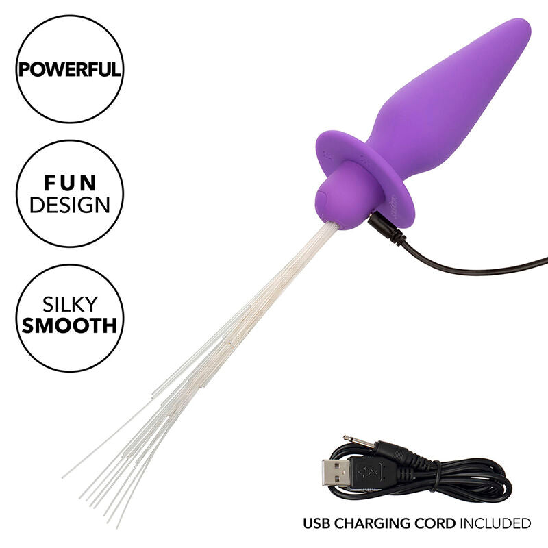 Calexotics - southern lights light up plug anale 10 vibrazioni silicone viola